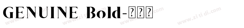 GENUINE Bold字体转换 GENUINE Bold字体转换